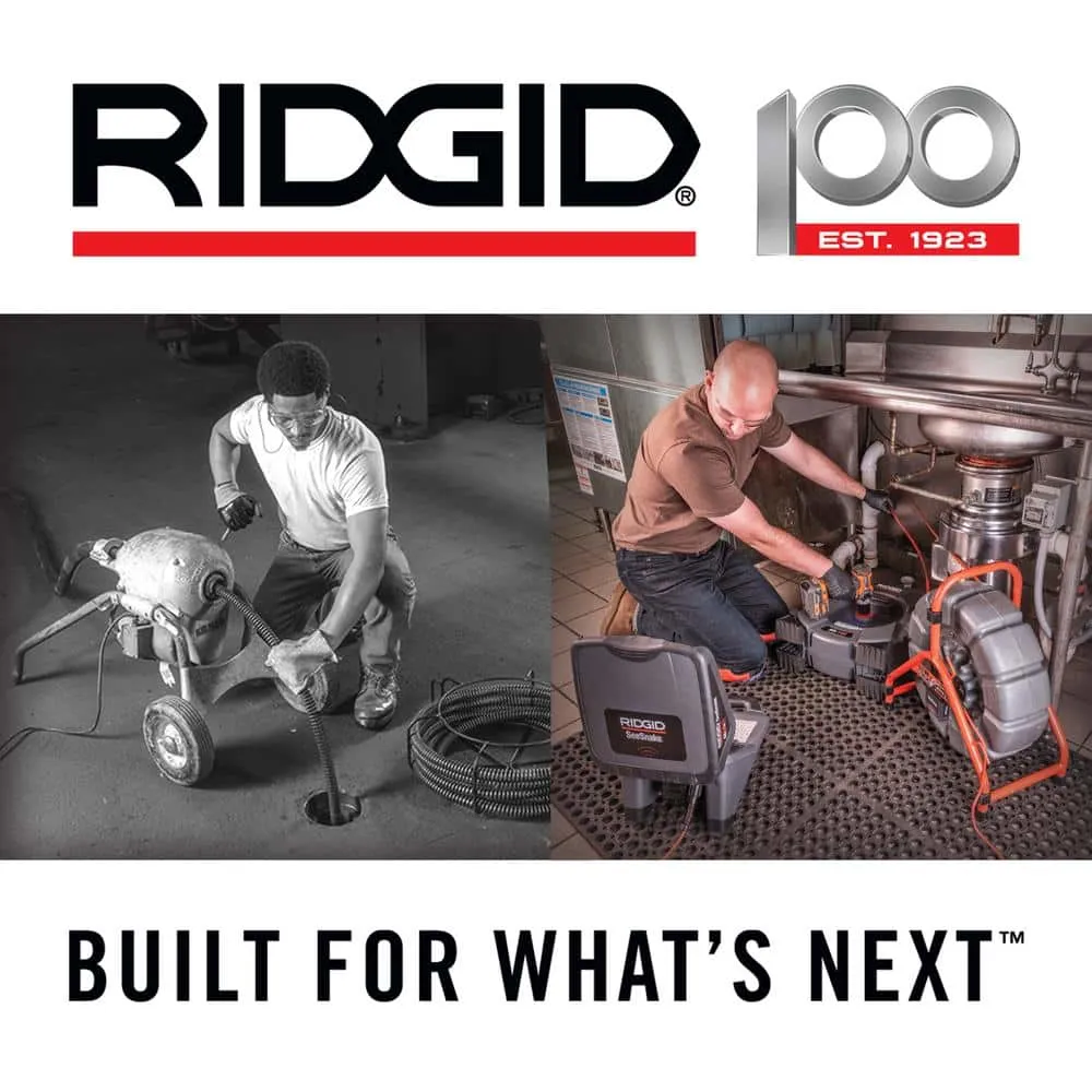 RIDGID Kwik-Spin+ ¼ in. x 25 ft. Drain Cleaning Snake Auger with Autofeed Trigger for Kitchen/Bath Sinks and Tubs/Showers 57038