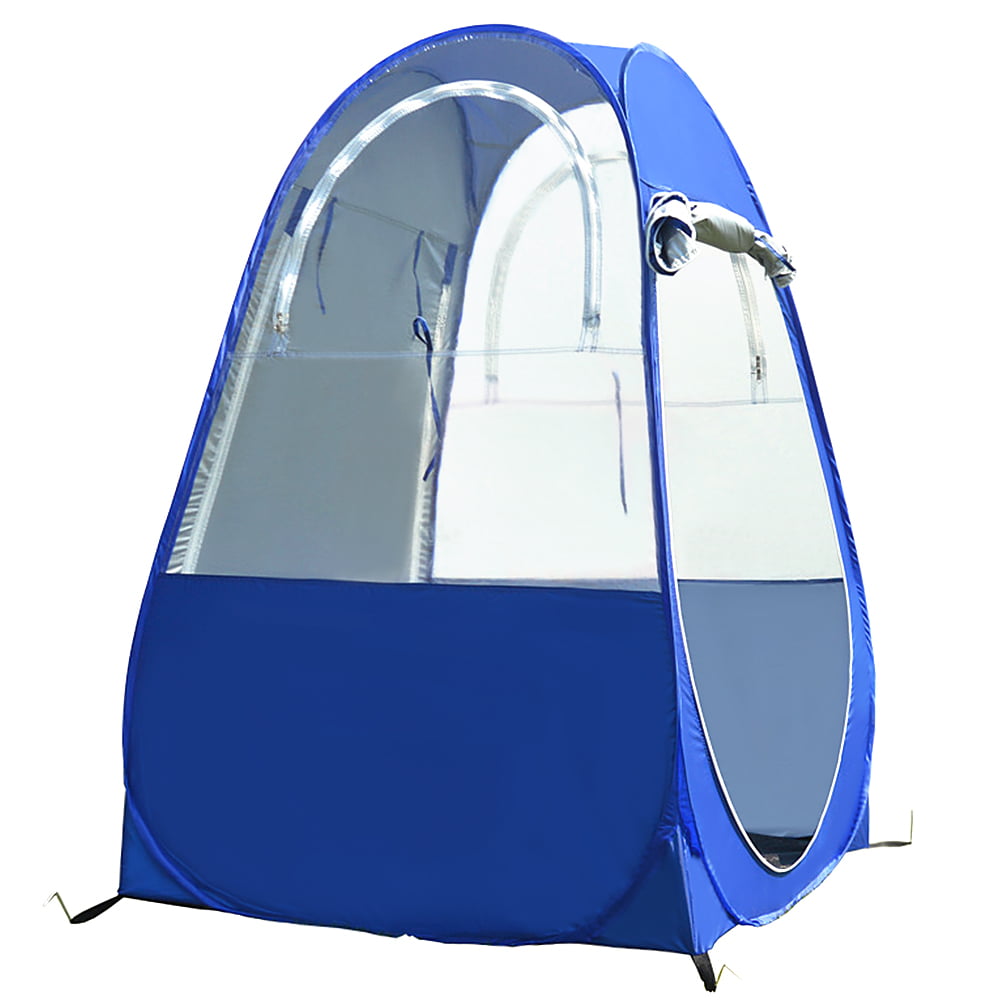 Portable Outdoor Fishing Tent -protection Tent Pop Up Single Tent Automatic Instant Tent Rain Shading Tent Windows and Doors on Both Sides for Outdoor Camping Hiking Beach with Carry Bag