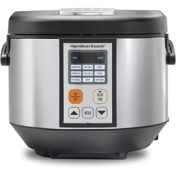 Hamilton Beach Rice and Slow Cooker and Food Steamer - Stainless Steel - - 37571293