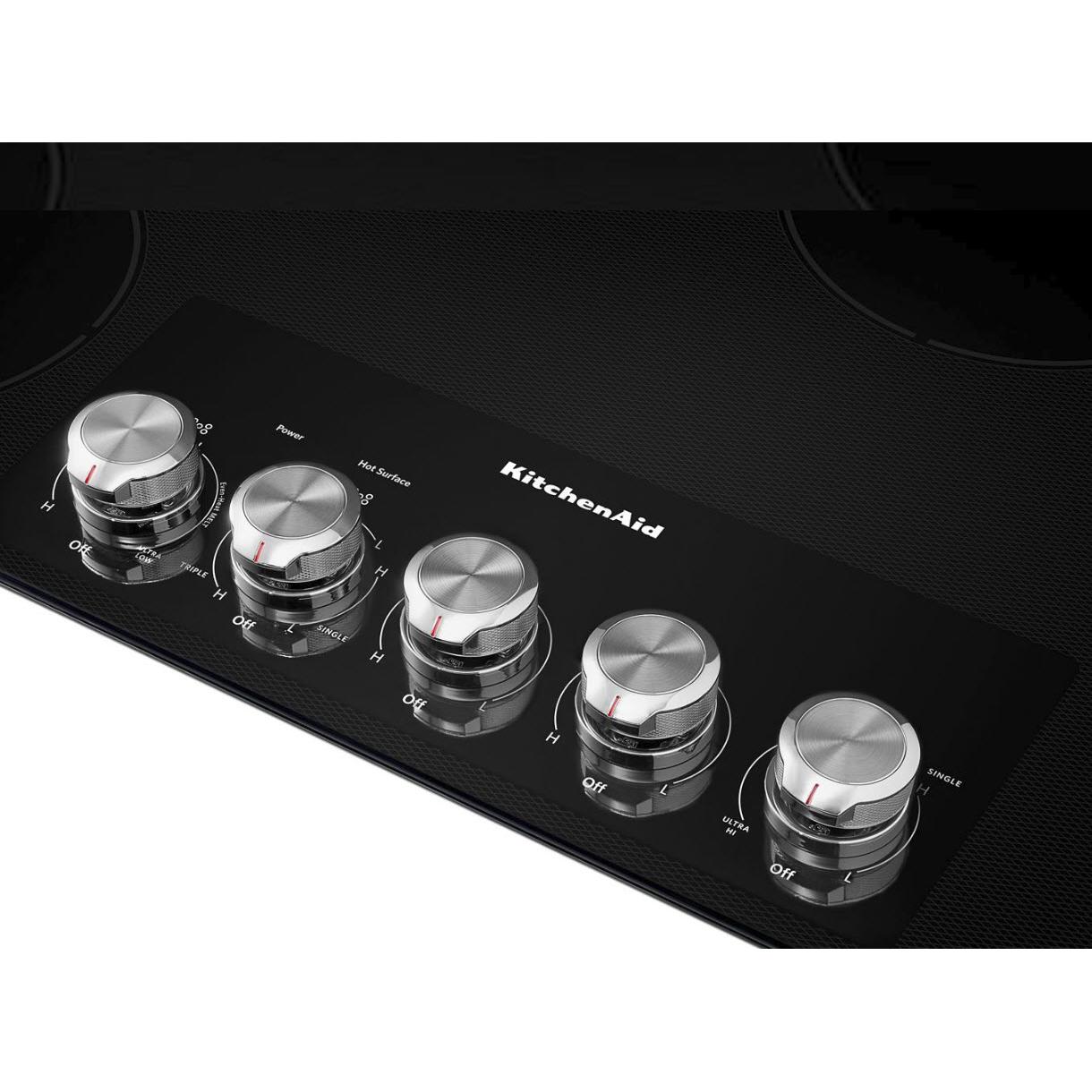KitchenAid 36-inch Built-in Electric Cooktop with Even-Heat™ Ultra Power™ Element KCES556HBL