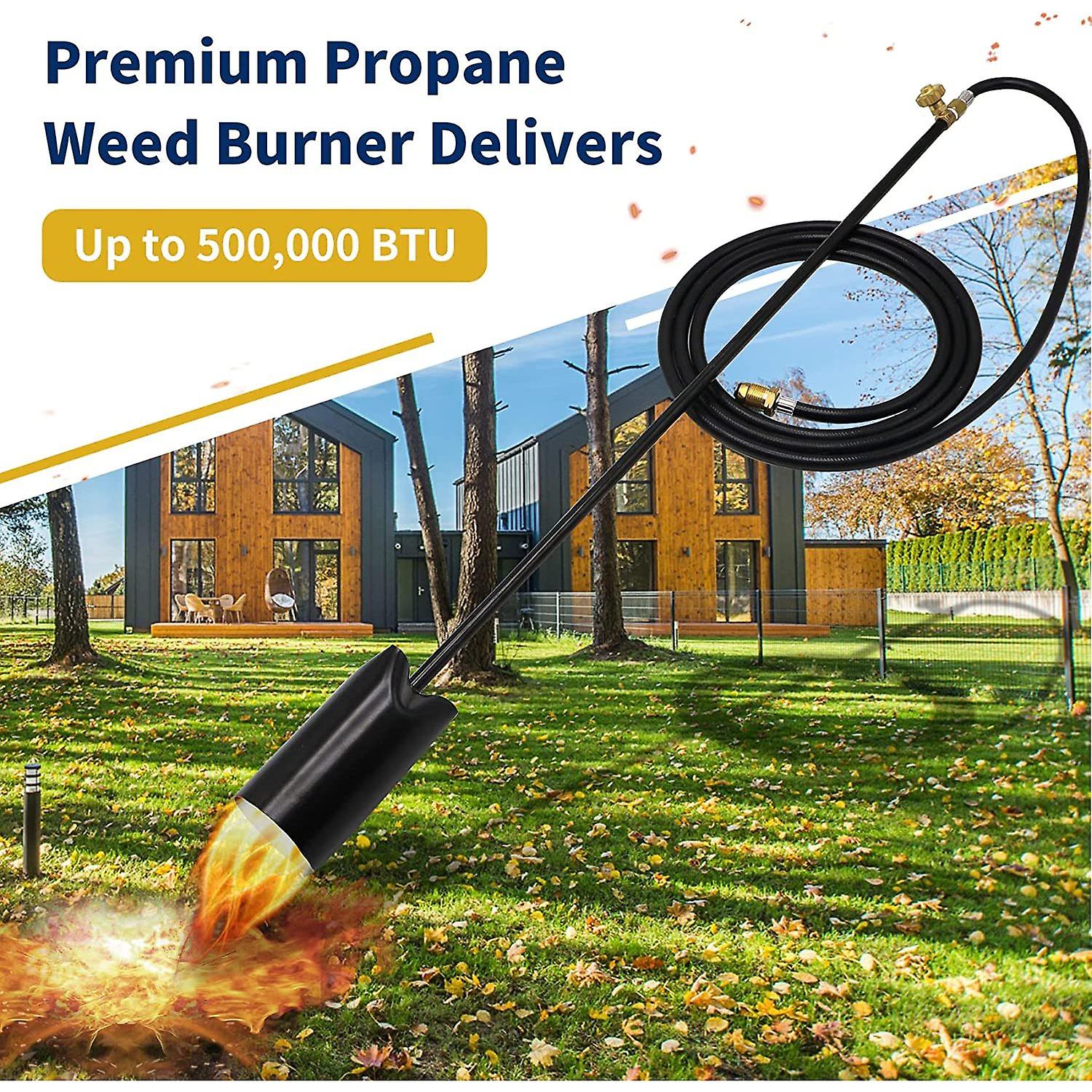 500，000 Btu Propane Weed Burner With 10 Ft Hose Adjustable Flame Control Flint Ignitor， Heavy Duty Weed Burner For Propane Tank，snow Melting， Roofing，