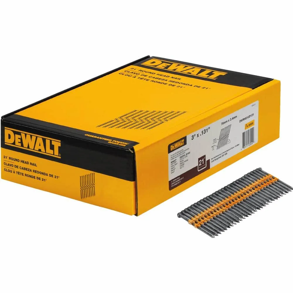 DEWALT 3 in. x 0.131 in. Metal Framing Nails (2000 per Box) DWRHS10D131