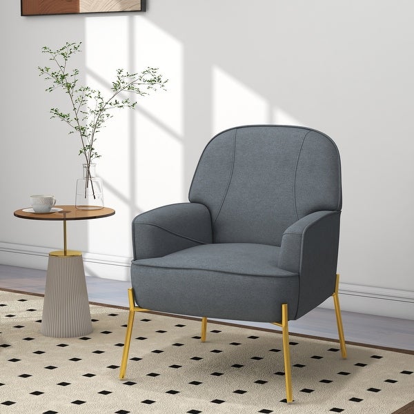 Modern Accent Chairs Living Room Armchair with Metal Legs