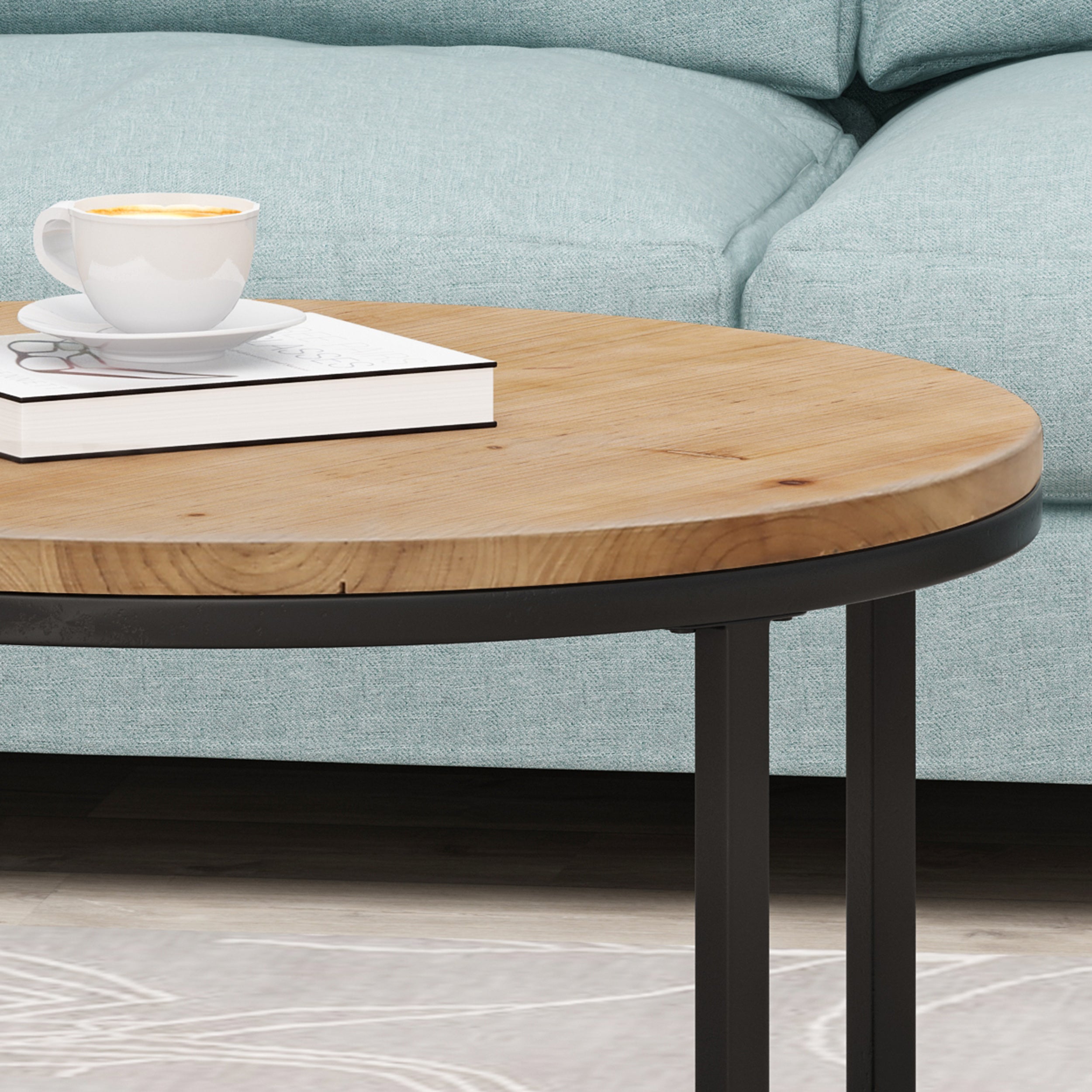 Pia Modern Industrial Coffee Table Set