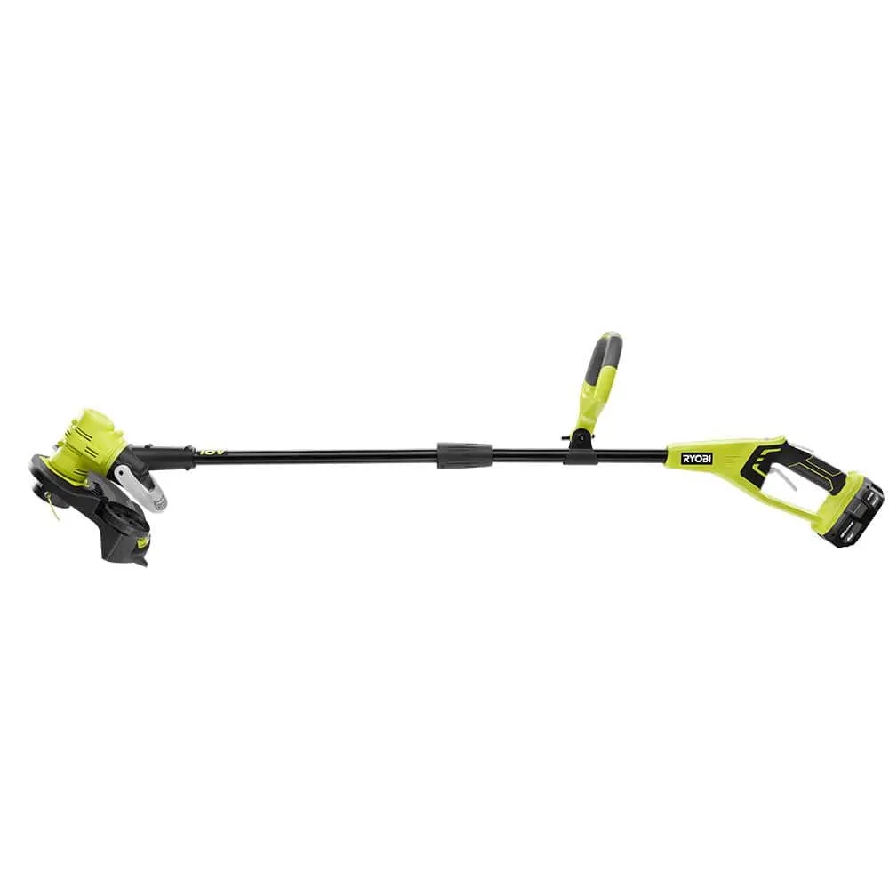 RYOBI ONE+ 18V Cordless Battery String Trimmer/Edger and Jet Fan Blower Combo Kit with 4.0 Ah Battery and Charger P2035