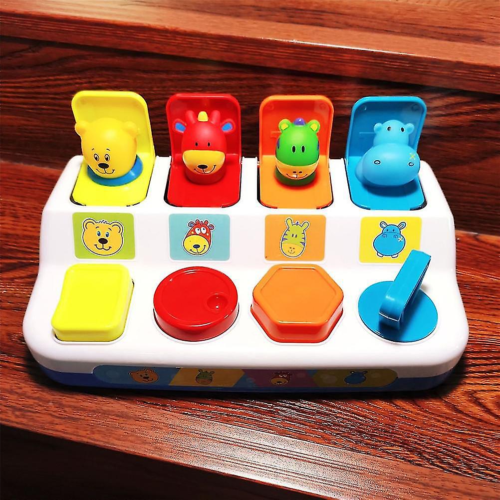 Random Interactive Up Animals Toy Switchbox Button Box Baby Intelligence Push Doll Toy