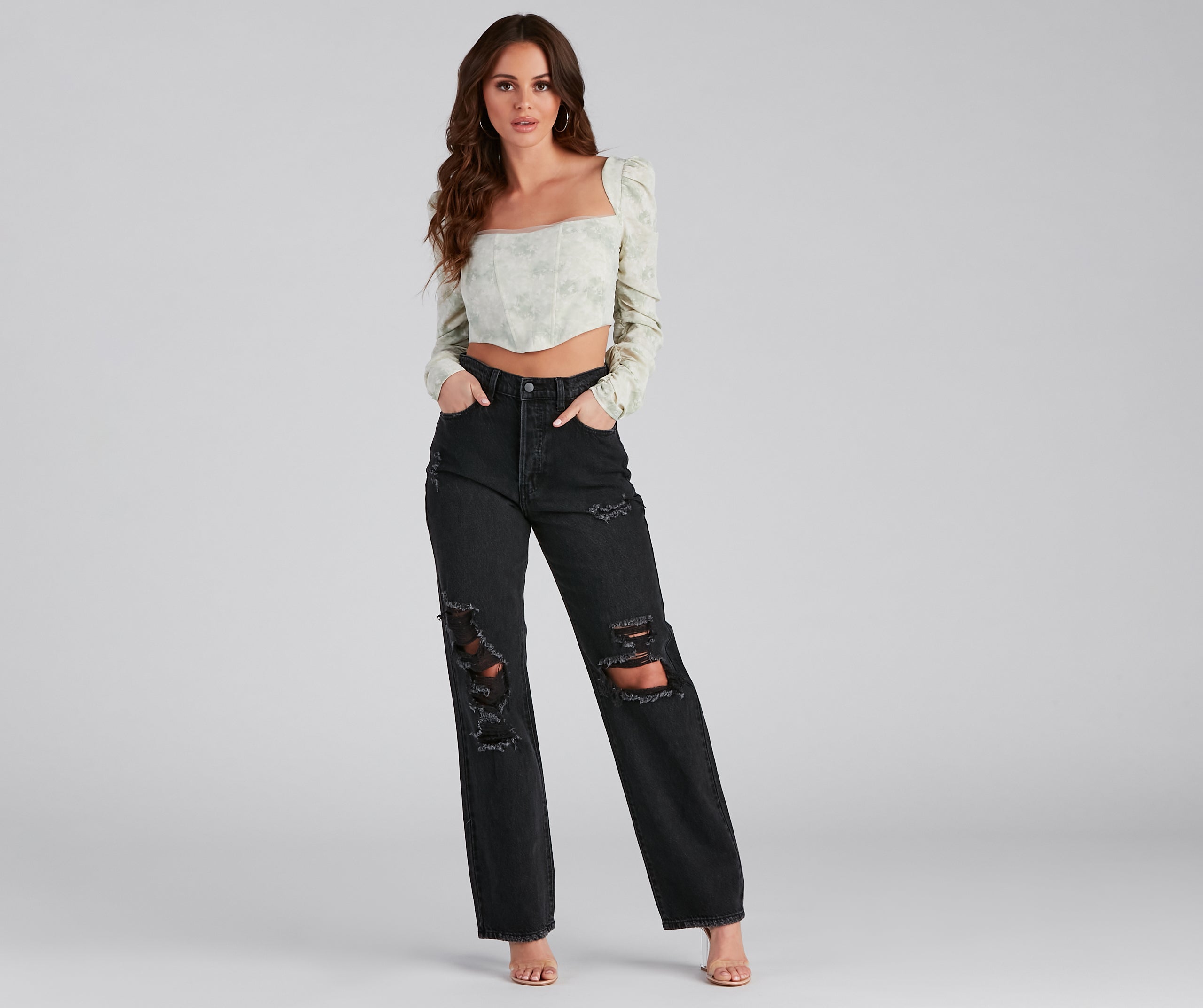 Distressed, But Well Dressed Boyfriend Jeans