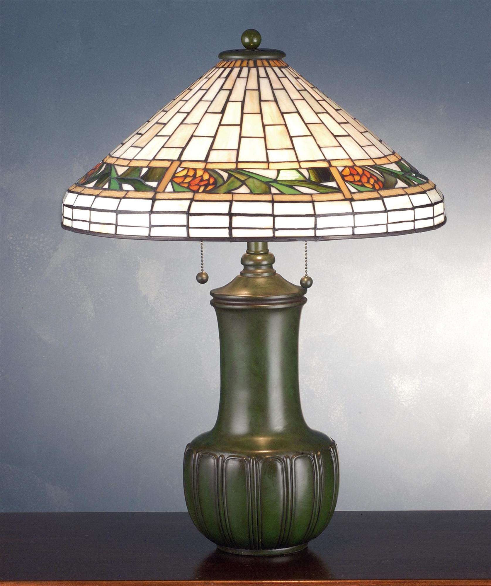 Meyda  71437 Stained Glass /  Table Lamp From The Pinecones Collection -