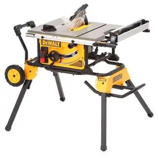 DEWALT 15 Amp Corded 10 in. Job Site Table Saw with Rolling Stand DWE7491RS
