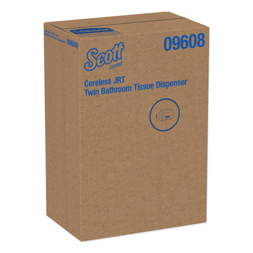 Scott Essential Coreless Twin Jumbo Roll Tissue Dispenser， 20 x 6 x 11， Black (09608)