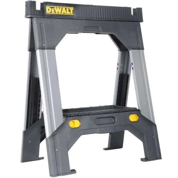 DEWALT 33 in. Folding Sawhorse with Adjustable Metal Legs DWST11031