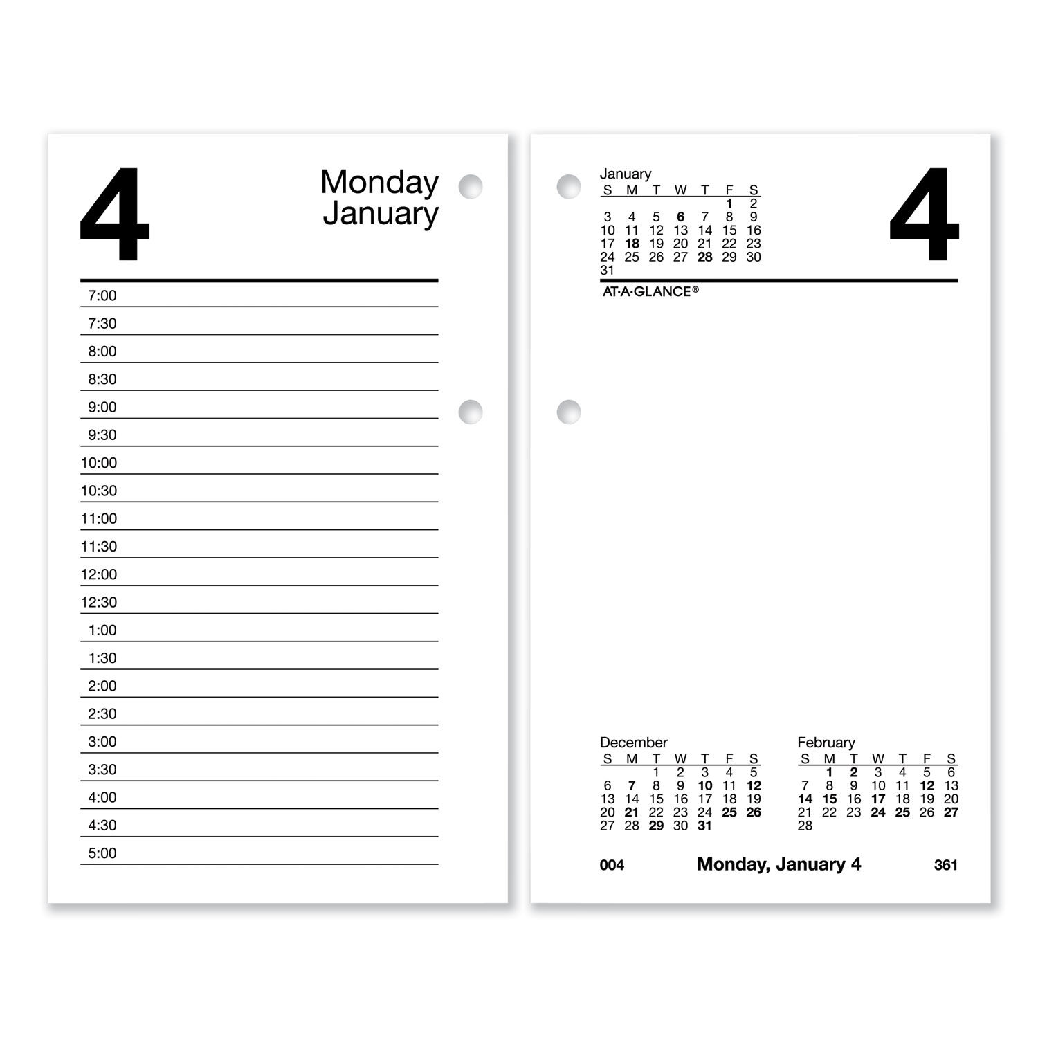 Desk Calendar Refill with Tabs by AT-A-GLANCEandreg; AAGE717T50
