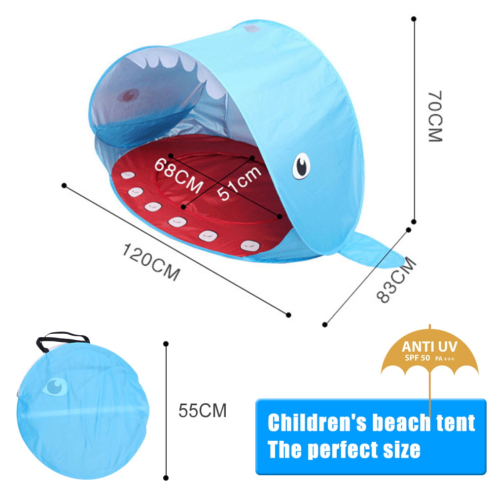 Amerteer Baby Beach Tent，Tents for Camping， Pop Up Tent Sun Shade Instant Tent Sun Shelter Kids Beach Tent Waterproof Portable UPF 50+ UV Protection Tent for Outdoor Family Camping Hiking Fishing