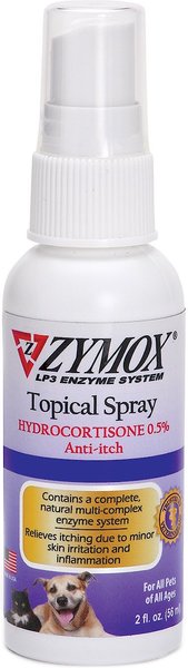 Zymox Enzymatic Topical Spray with Hydrocortisone for Dogs and Cats