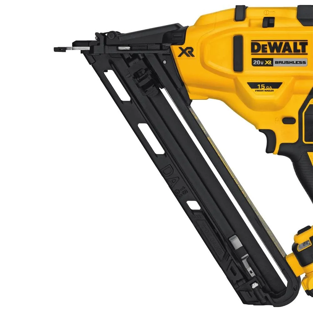 DEWALT 20V MAX XR Lithium-Ion Cordless 15-Gauge Angled Finish Nailer (Tool Only) DCN650B
