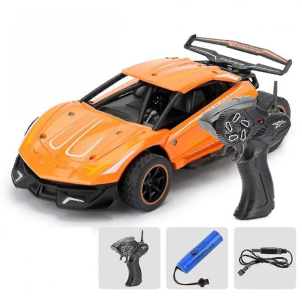 2.4g Rc Metal Drift Racing Car Toy Off Road Radio Remote Control Vehicle Electronic Remo Hobby Toys，orange