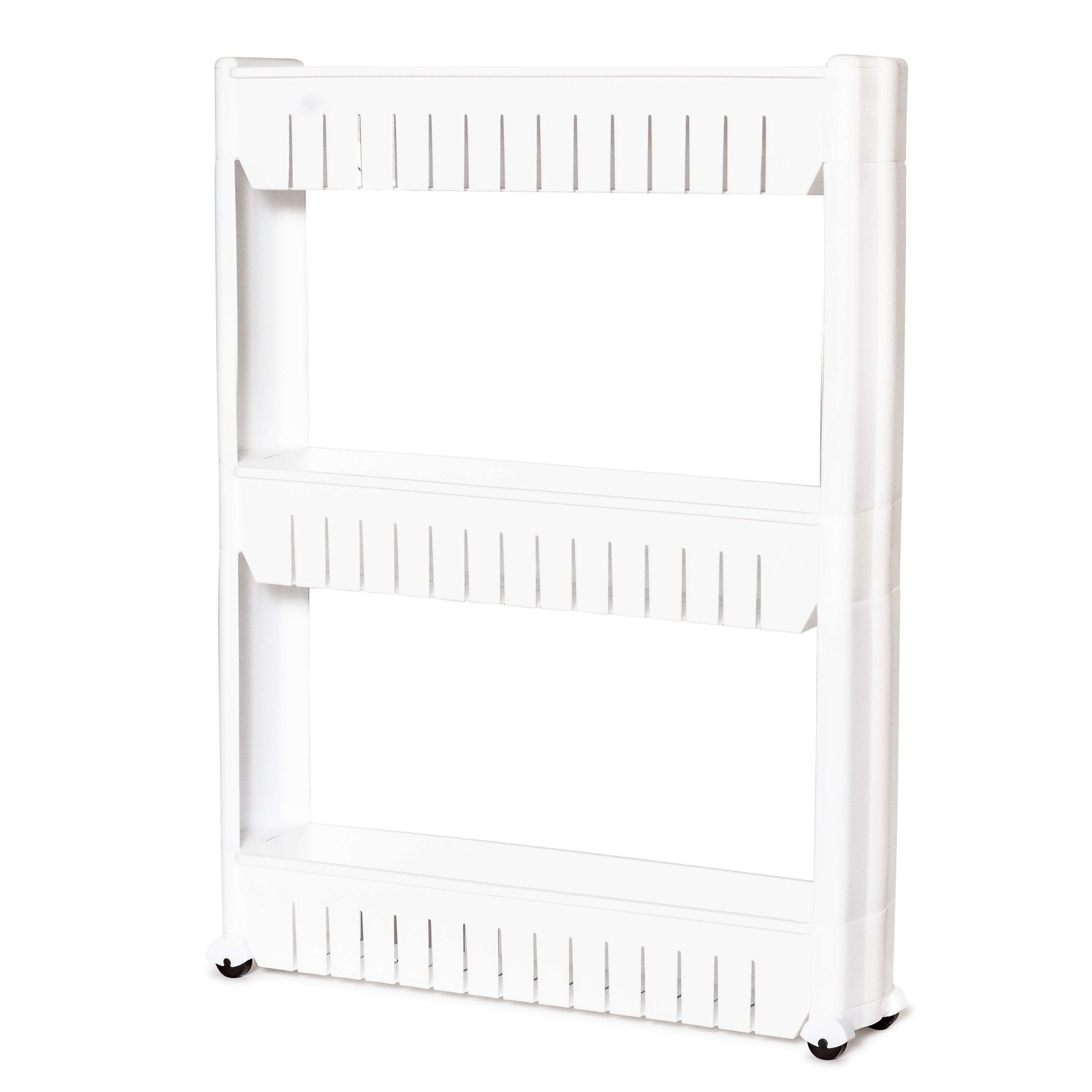 Imperial Home 3-Tier Shelf Rolling Storage Cart - White