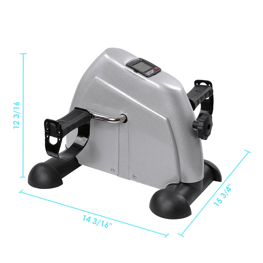 Yescom Portable Pedal Exercise Machine w/ LCD Display Silver