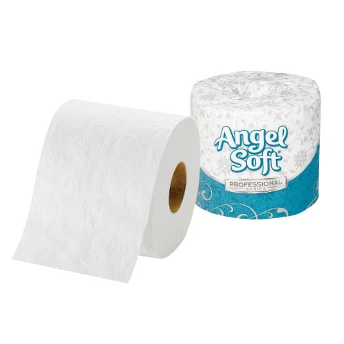 Angel Soft ps Premium Bathroom Tissue， Septic Safe， 2-Ply， White， 450 Sheets/Roll， 20 Rolls/Carton (16620)