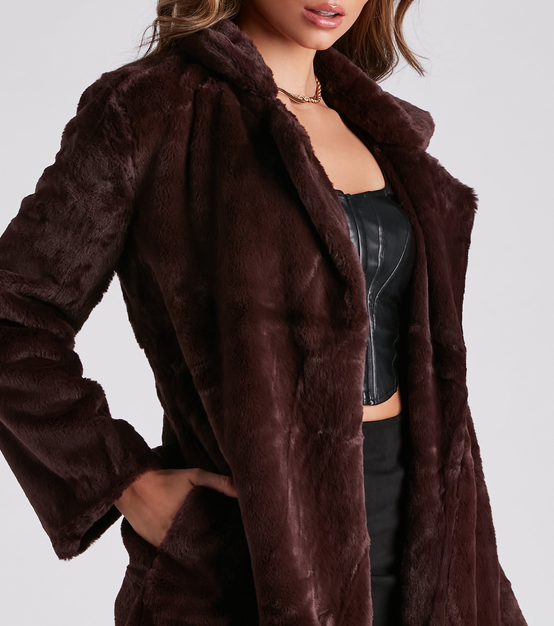 Always Luxe Faux Fur Long Coat