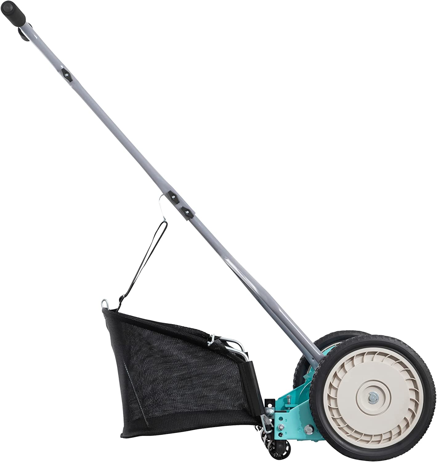 American Lawn Mower Company 1304-14GC 14-Inch 5-Blade Push Reel Lawn Mower with Grass Catcher， Mint