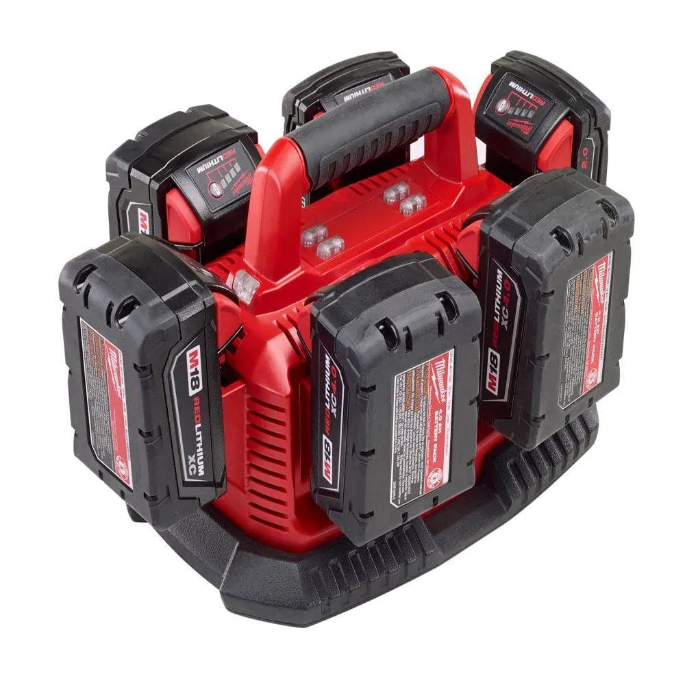 Milwaukee M18 18-Volt Lithium-Ion 6-Port Sequential Battery Charger 48-59-1806