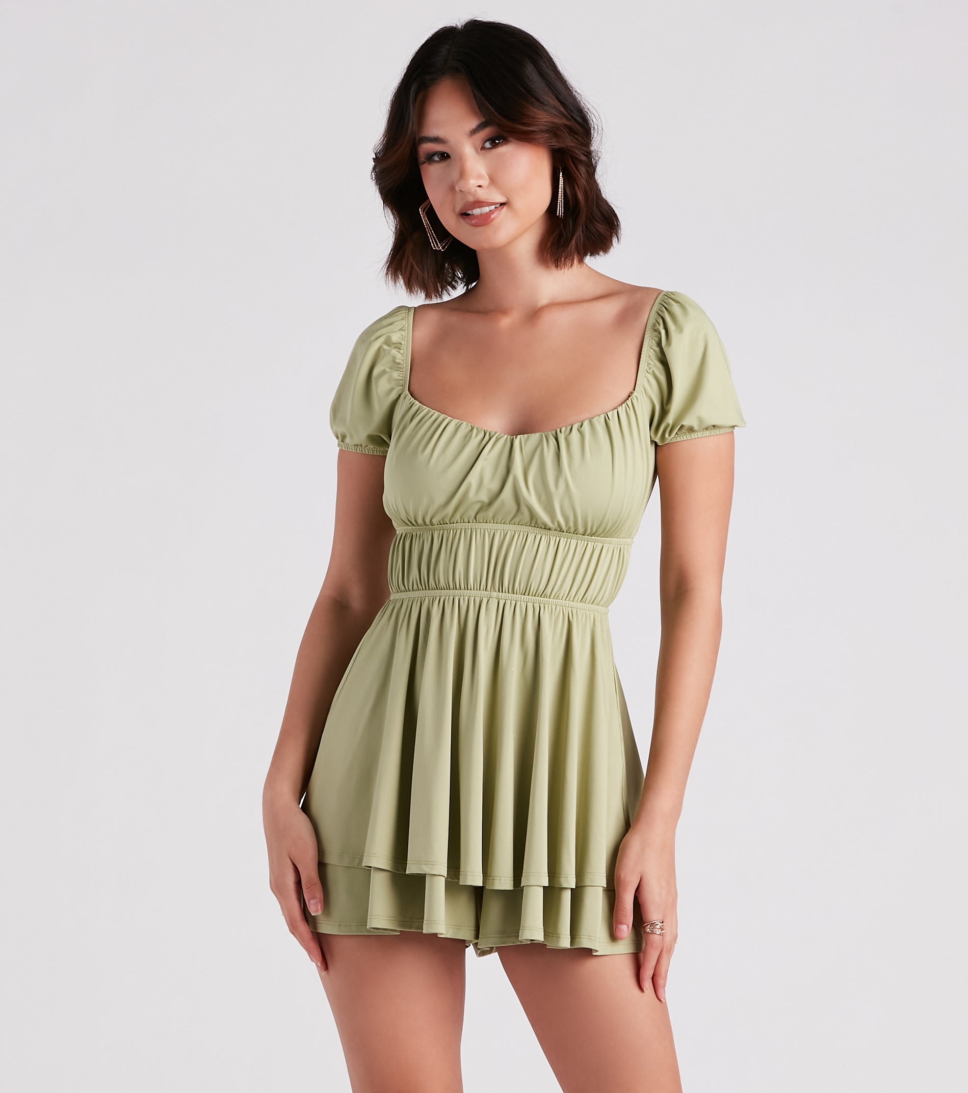 Flirty Style Ruched Romper