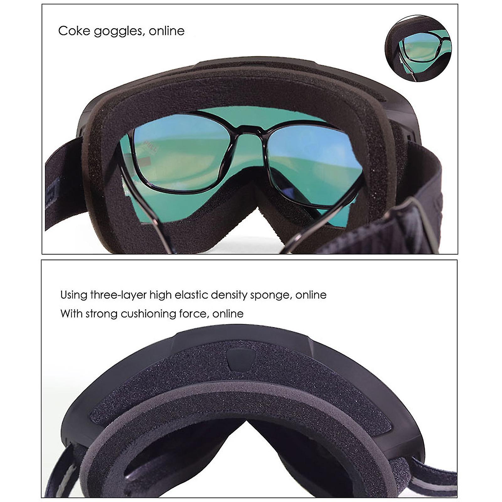 Goggles Ski Equipment Glasses Mask Eyewear Ski Goggles Snowboard For Men Women，oudtoor Anti Fog Uv Protection Snow Goggles