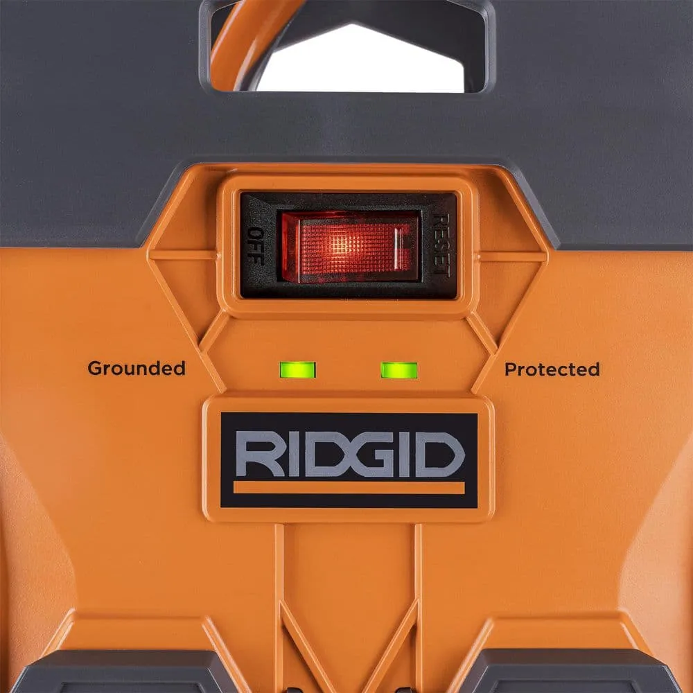 RIDGID 10 ft. Cord 10-Outlet, 2.4 Amp USB-A, 15-Watt USB-C, 4200J Surge Protector RG1010UC