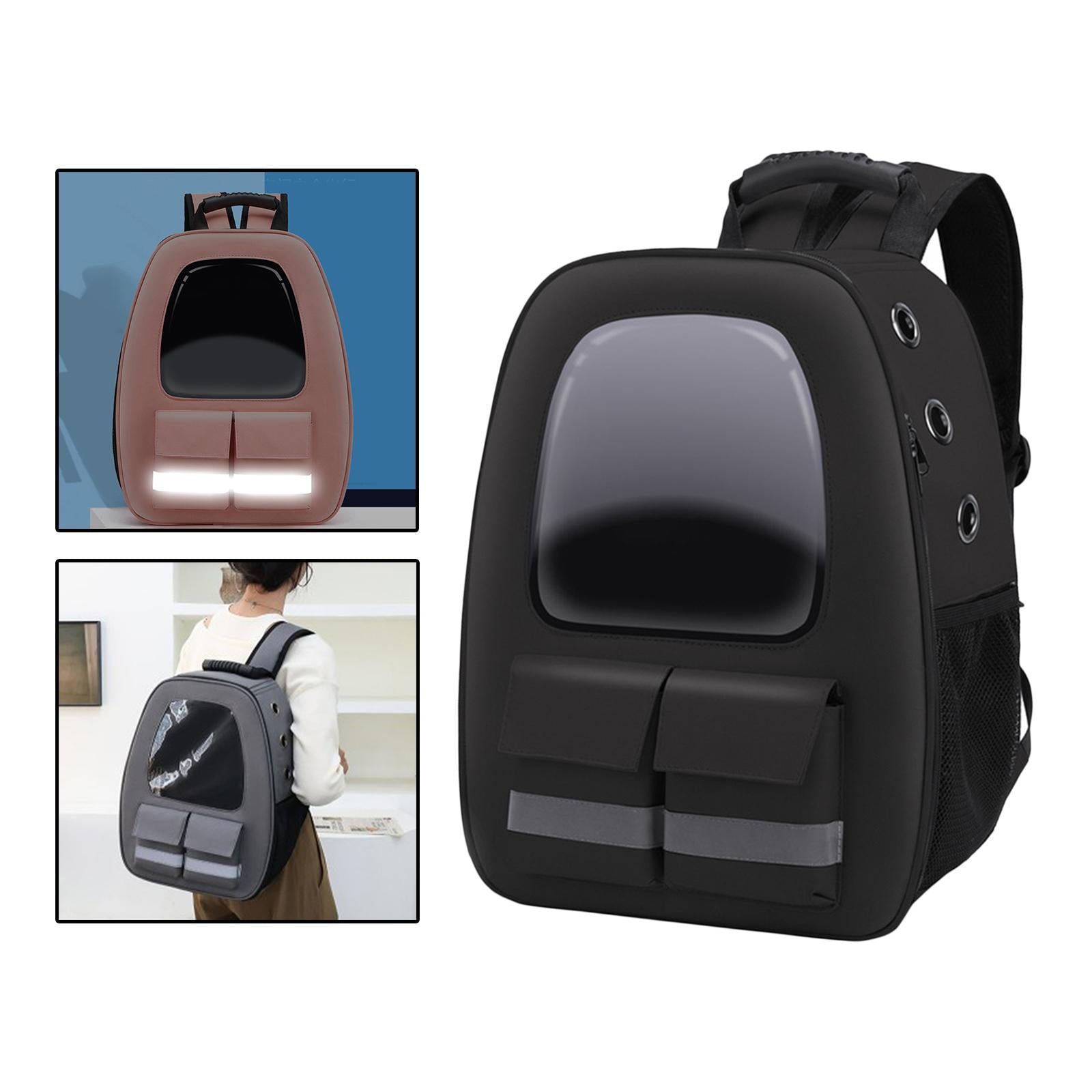 2pcs Portable Cat Carrier Backpack Large Pet Backpack Travel Outdoor Hiking