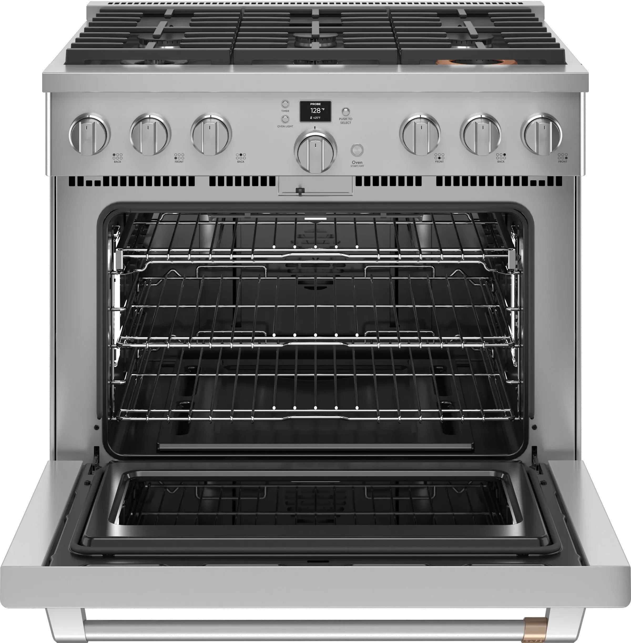 Cafe 36 Inch Gas Smart Range - 6.2 cu. ft. Stainless Steel