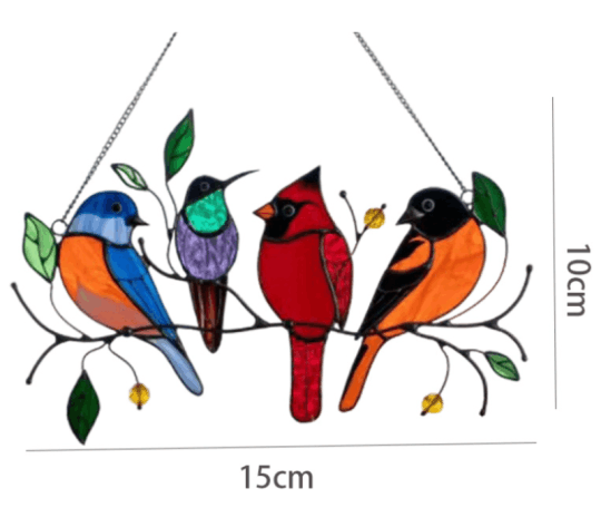 🔥 BIG SALE - 49% OFF🔥The Best Gift-Birds Stained  Window  Panel Hangings🎁